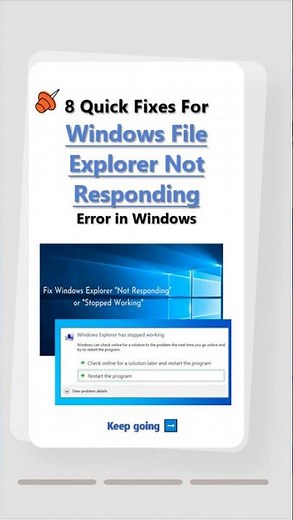 Windows File Explorer Not Responding? 8 Fast Fixes You Need!#fileexplorer #filerecovery #windowstips