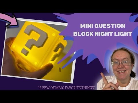 TLAOTNIY Super Bros Mini Question Block Night Lights - USB Powered Bedside Lamp