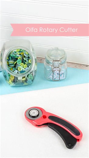 Have you seen our NEW Olfa Coral 45mm Ergonomic Rotary Cutter 🤩 This is my favorite comfortable rotary cutter! Its designed for right-handed and left-handed users. Get it now at FatQuarterShop.com! 😄 | Fat Quarter Shop