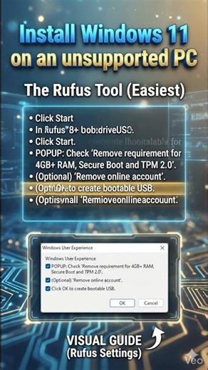 Unsupported PC में Windows 11 कैसे डालें? ⚡ Bypass TPM & Secure Boot | 100% Working (2026)