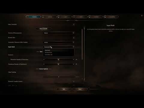 How to Change the Input Mode in Baldur's Gate 3 Game