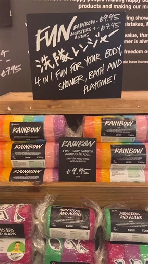 Rainbow Fun 🌈 4 in 1:- Shampoo, Bubble Bar, Soap and Mould Shapes #fyp #foryoupage #foryou #lushcosmetics #lushuk #wethebathers #lushcarmarthen