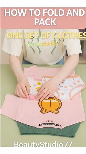 How to Fold & Pack One Outfit for Travel! ✈️ Space-Saving Hack #fashion #yourclothes #lifehacks