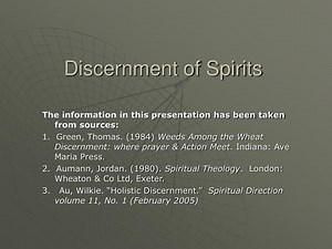 Discernment of Spirits - SlideServe