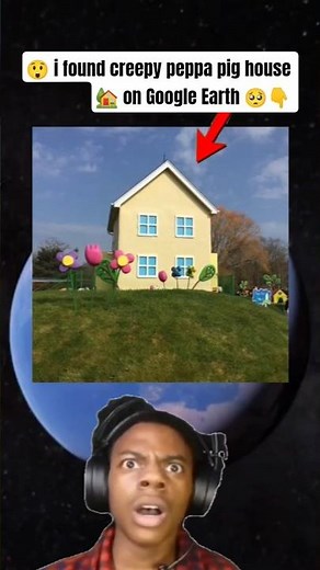 😲 i found creepy peppa pig house 🏡 on Google Earth 🥺👇 #mapvideo #viralvideo #pleasesubscribe #ytshor