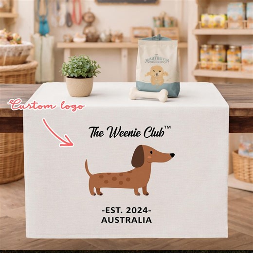 Custom Logo Table Runner for Vendor Booth, Personalized Linen Table Cover, Business Display Banner, High Resolution Print 3209PS0 - Etsy