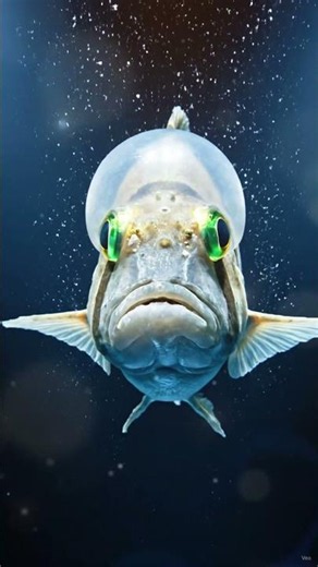 This Fish Has a SEE THROUGH Head 👁️ #barreleyefish #deepsea #oceanmystery #marinelife #deepocean
