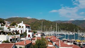 Panorama of the Old City. Top View of the Roofs of the Resort Town of Marmaris, Turkey Stock Video - Video of riviera, marina: 148030277