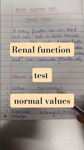 NORMAL VALUES OF KIDNEY FUNCTION TEST | LFT vs KFT | Kidney Tests for Competitive Exams