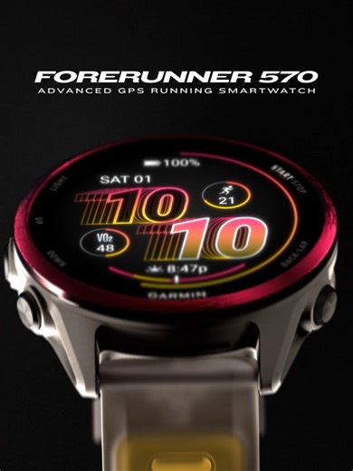 Running watch ringan dengan data latihan detail buat naikin performa lari, cekout di keranjang kuning 🟡 #GarminForerunner570 #GarminRun #RunningWatch #GarminWatch