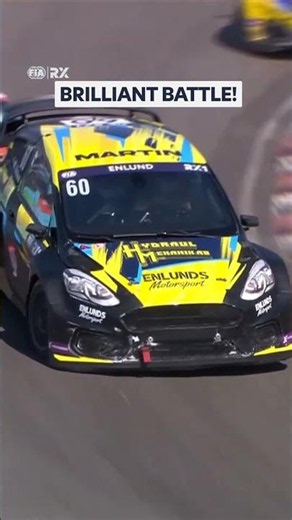 A brilliant battle between Enlund and O'Donovan in Q1! 🤩 #FIARallycross #EuroRX