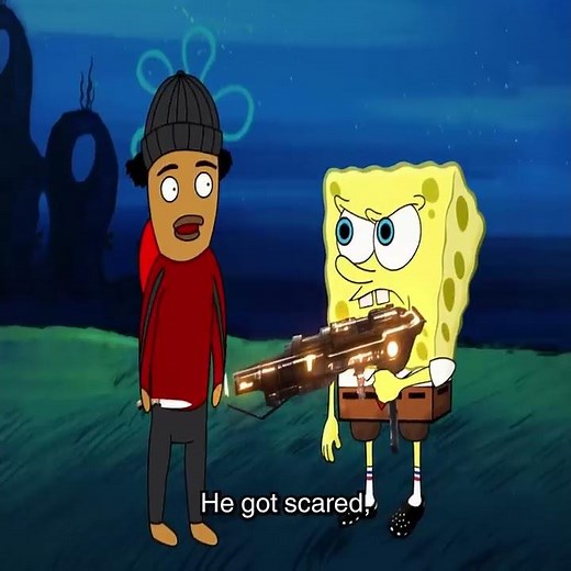 He tried to ROB SPONGEBOB?? 👀😲