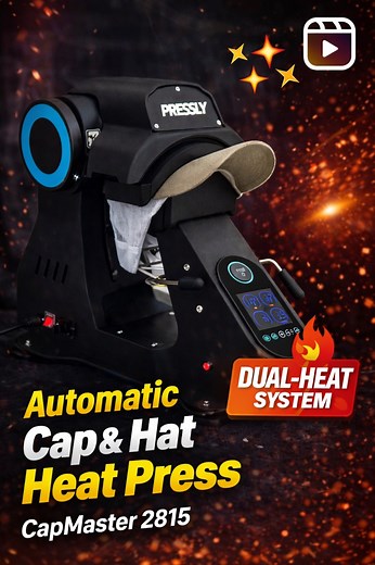 The CapMaster 2815 delivers consistent pressure, balanced heat, and reliable results for high-volume hat production. Made for print shops that demand efficiency and durability. 🧢🔥 #CapMaster2815 #HatHeatPress #HatPrinting #CapPrinting #HeatPressMachine | DTF Bank
