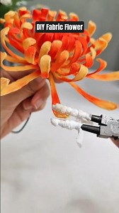 How to Make a Realistic Chrysanthemum from Nylon Fabric #nylonflower #chrysanthemum #fabricflower
