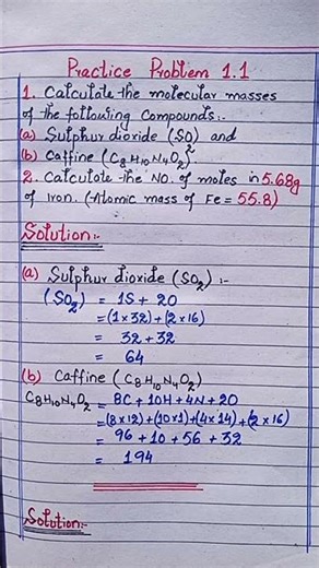 #KPK board#chemistry class 11 chapter#1 stoichiometry#practice problem 1.1#viral_video#youtubeshorts
