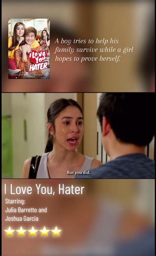 A boy tries to help his family survive while a girl hopes to prove herself.🎬🍿🎥#iloveyouhater #pinoymovie #movie #trending #movierecommendation #pinoydramamovies #pilipinomovies #foryoupage