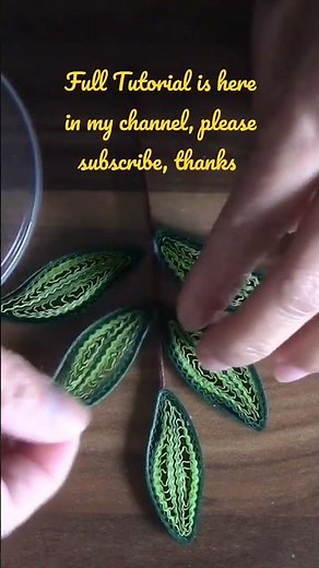 How to quill Leaves using Comb for a Beginner #filigree #handmade #basteln #quilling #shorts #short