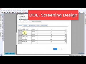 Design of Experiments: Screening Design