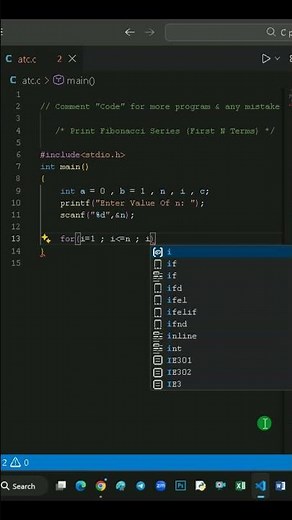 C Program to Print Fibonacci Series | Amresh TechCode