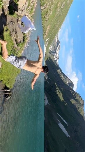 M Abdullah Fida on Instagram: "Looks peaceful, feels like a thousand knives. ❄️🌊 . . . . [jeelay Zara, swimming, jump, dive, water, mountains, Kashmir, himalayas] . . . . . #swimming #kashmir #lake #sarallake #sky #dive #bluesky #water #glacier #virals #viralreels #jump #explore #travelphotography"