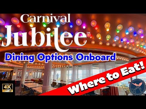 Carnival Jubilee | Carnival Cruise Line | Dining Options On Board!