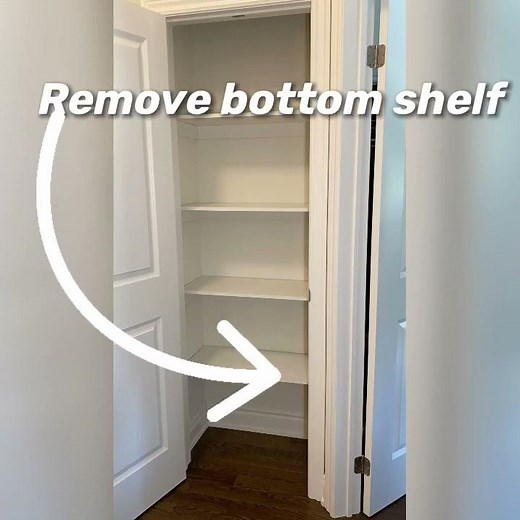 Linen Closet Hack! Simple way to get organized and add more storage space.