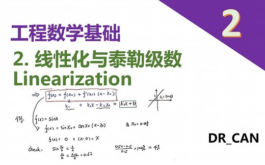 【工程数学基础】2_线性化_泰勒级数_泰勒公式_Linearization