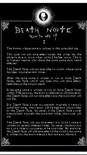 death note pages