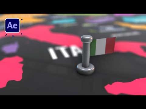3D Map Location Pin Animation With Element 3D in After Effects Tutorials