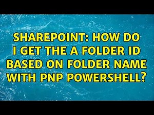 Sharepoint: How do i get the a folder ID based on folder name with pnp powershell?