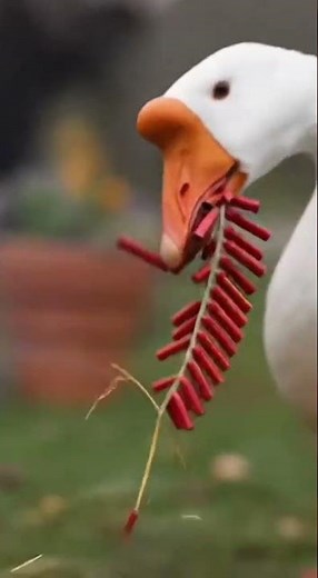 Wild Boar Breaks In. Goose Brings Fire. 🐗🔥🪿 #funny #duck #animals