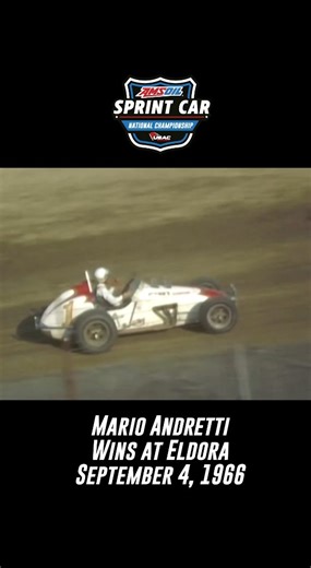 Buon compleanno, Mario! 🎂 Mario Andretti won at Eldora Speedway once in his career! That came back in September of 1966 in a USAC National Sprint Car 50-lap main event at the wheel of Wally Meskowski's #1. Today, Mario celebrates his 86th birthday! | USAC Racing