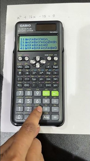 How to solve equations in Fx 991ES Plus calculator