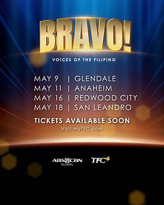 Experience powerhouse vocals, unforgettable performances, and pure musical brilliance! #BRAVO2025 is where talent meets excellence—Sofronio Vasquez, Jed Madela, Bituin Escalante, and Lyka Estrella take center stage this May! Don’t miss it! Tickets available SOON! Visit mytfc.com for event details. #PinoyMusic #VoicesOfTheFilipino | TFC The Filipino Channel