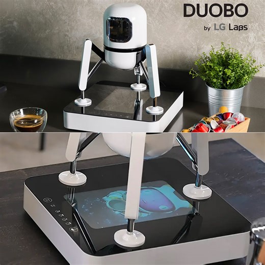 DUOBO by LG Labs is a Spaceship-Inspired Coffee Machine, Has Dual-Capsule Extraction System