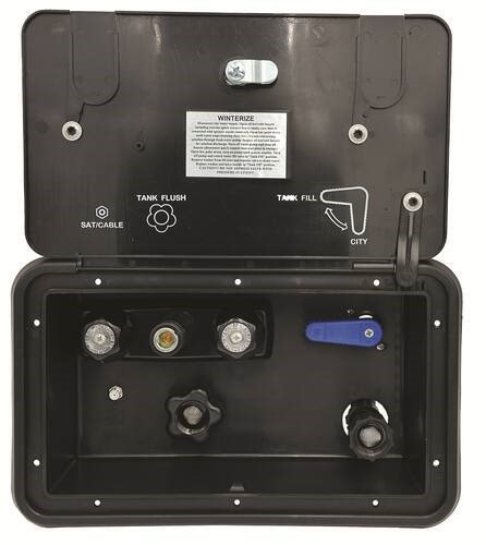B&B RV Water Center - City/Tank Fill - Tank Flush - Shower - 1 Coax B and B Molders RV Water Inlets
