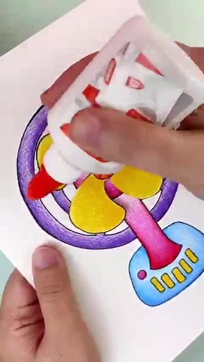 How to Draw a Mini Fan Using Crayon - Step by Step Tutorial
