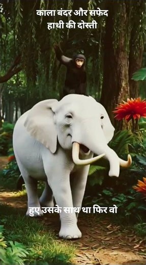 Elephant and Monkey Friends #cartoon #story #shortsfeed #algorithm