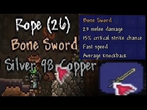 Bone Sword is a rare drop from Skeleton and it's weird because it's not that good and hard to get wh