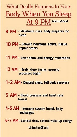 What Really Happens In Your Body When You Sleep | 9 PM to 7 AM Science Explained #healthylifestyle