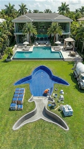 Empty Backyard Becomes Luxury Shark Koi Pond in 53 Seconds!