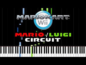 Mario/Luigi Circuit - Mario Kart Wii (Piano Tutorial) [Synthesia]