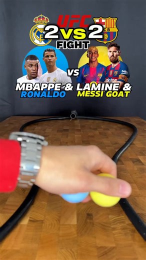 @ball.duell on Instagram: "UFC Fight🥊 2vs2 Mbappe & Ronaldo vs Lamine & Messi🏆 Real Madrid - Barça💪🏻"