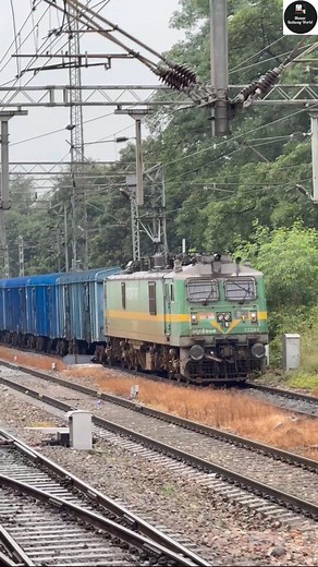 Silent Power – WAG-9 Freight Taking a Break!🚉🔥… #wag9 #locomotive #freighttrain #viralreelsfb #railwaystation | Manav Railway World