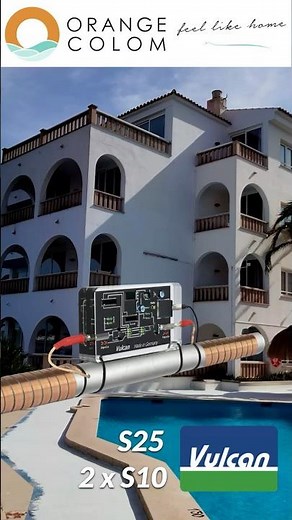 Montaje descalcificador Vulcan Orange Colom. Tratamiento de la cal en el hotel y en la piscina