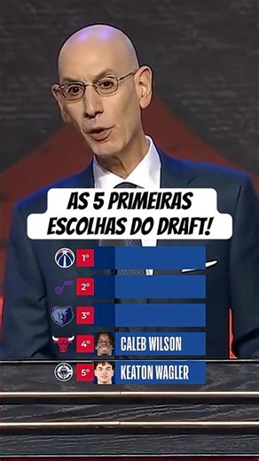 AS 5 PRIMEIRAS ESCOLHAS DO DRAFT 2026! 🏀 #nba