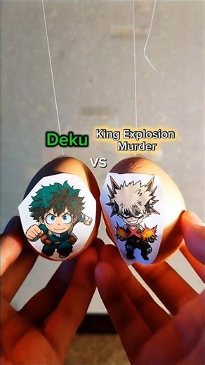 Bakugo vs Deku Egg Battle #mha #shorts