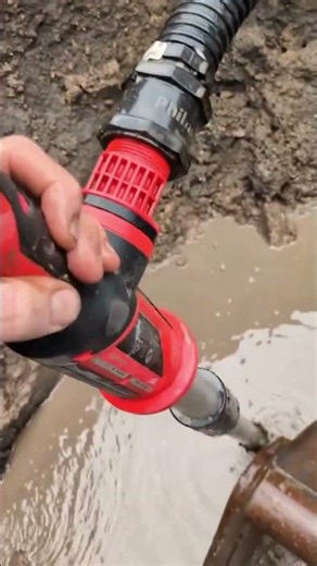 Push water out of trenches, basins and over walls with the M18™ Stick Water Pump