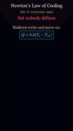 Newton's law of cooling, what is the definition of heat transfer coefficient? #heattransfer #hea