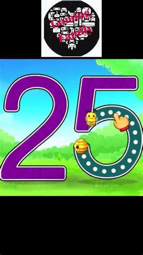 Trace Number 25 | Learn Numbers for Kids #shorts #youtubeshorts #videosforkids #educationalvideos